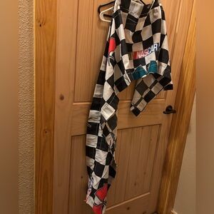 Vintage Dan River Checkered NASCAR curtain valance